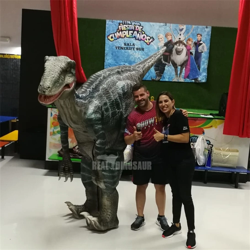 6.5 m Hidden Legs Animatronic Raptor Dinosaur Costume