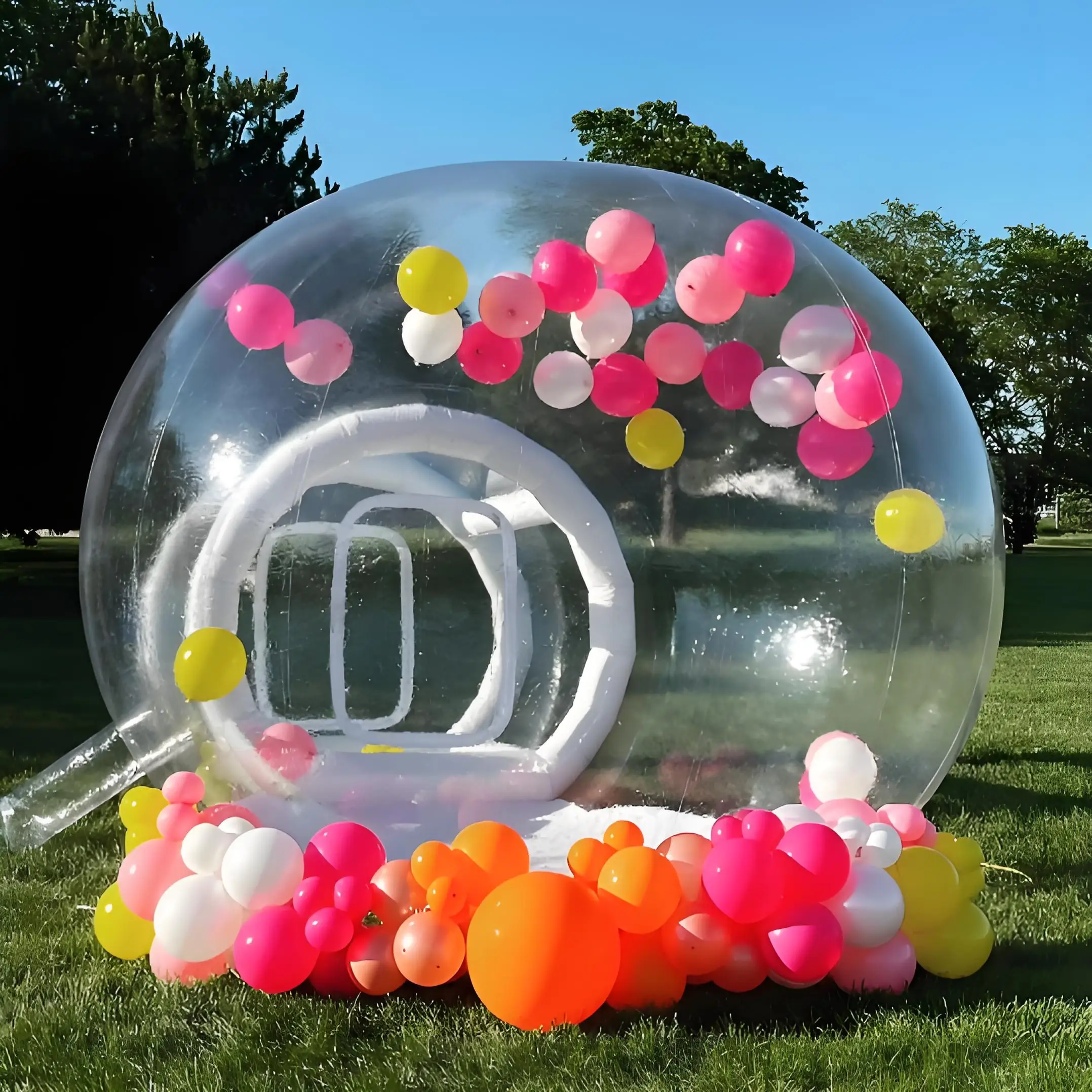 factory zhenzhentang Inflatable 5m Advertising Bubble House Balloon with Air Blower Snow Globe Effect