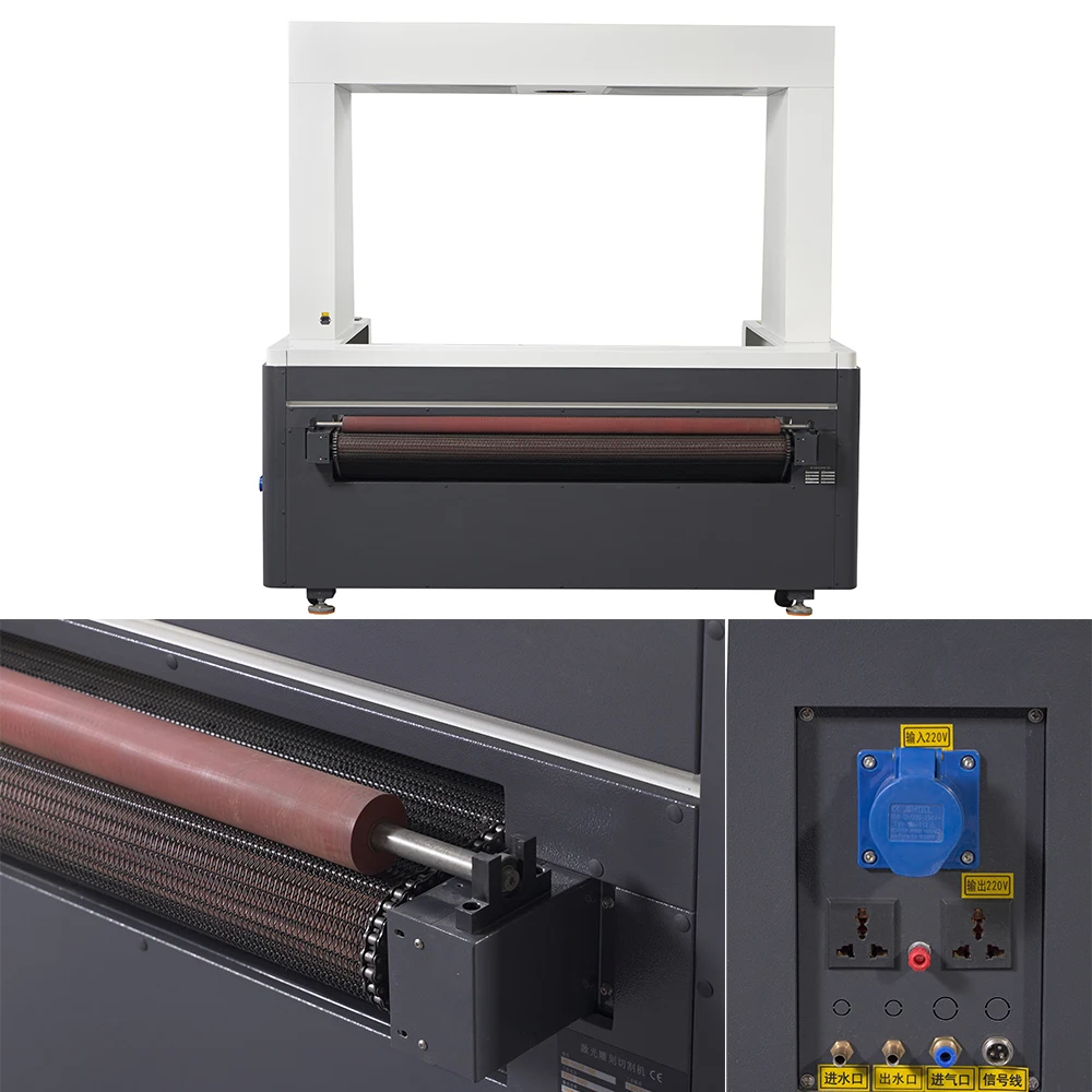 100W 1610F-CCD Co2  Fabric Cutting Machine for Synthetic leather, Artificial leather, Cloth and Fur.