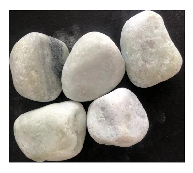 fish tank  aquar jade green natural stone tumble stone pebbles garden decoration