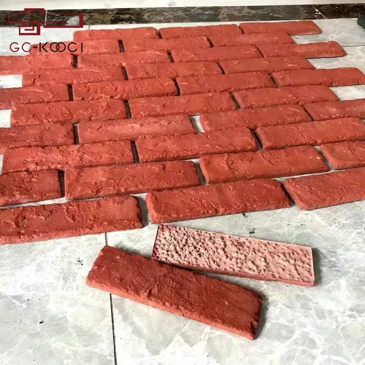 Вилла искусственный культура камень тонкие кирпичи красная наружная стена кирпичная