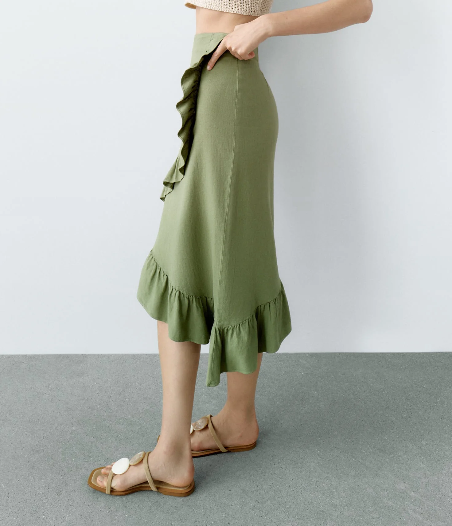 Customize Womens Asymmetrical Skirt Newest Model Skirt Latest Long Skirt Design