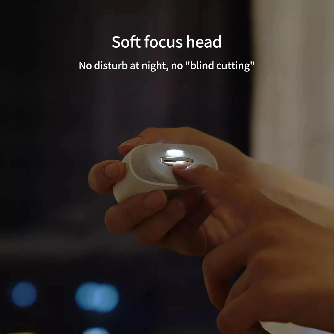 Seemagic Electric Automatic Nail Clippers With Light Trimmer Nail Cutter Manicure For Baby Adult Nail Safe Care Clipper Manicure