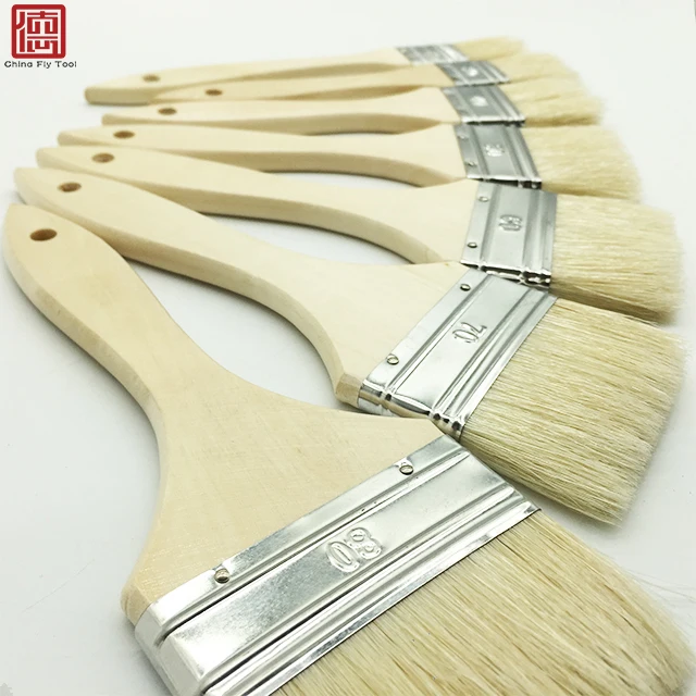 CTBB001 BBQ High quality eco-friendly  double boiled pig bristle barbecue paint brushes