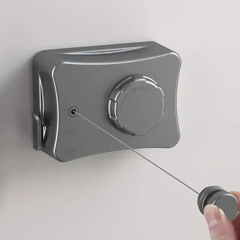 Adjustable Laundry Line Clothes Drying Rack Hanger Storage Bathroom Accessories Wall Mounted Invisible Retractable Clothesline