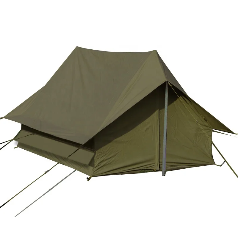 2024 New Outdoor family Camping Retro Tent army green Large Outdoor Camping Tent Summer Camp Type A Oxford Cloth