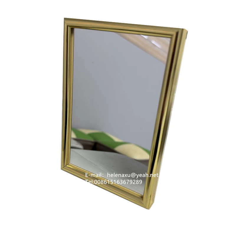 11x 16 cm Free standing Face Mirror Cosmetic Gold black white color Travel Vanity Makeup Mirror