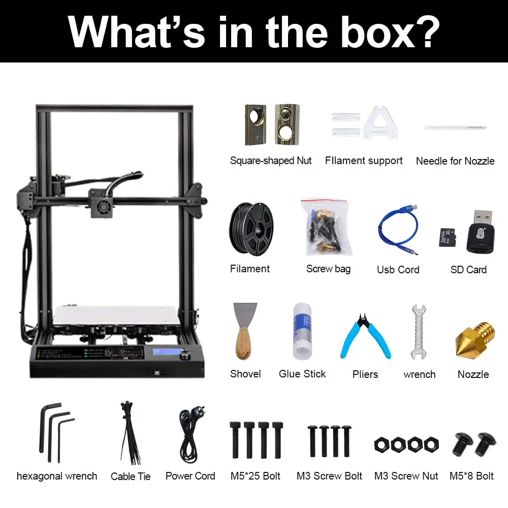  Настольный 3D принтер DIY FDM 310x310x400 мм размер