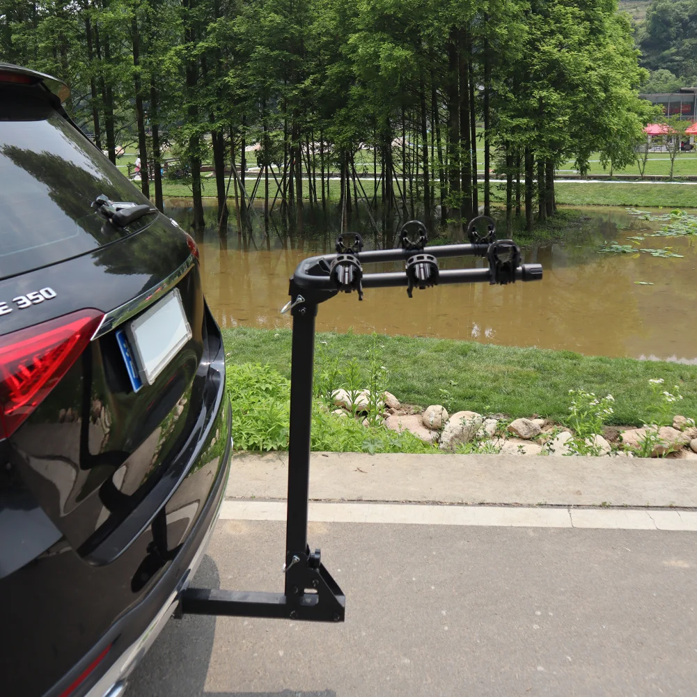 Aluminum Tow Ball Mounted Bike Rack Bicycle Carrier For 4 Bikes Car Auto aluminum trailer hitch cargo rack with ramp