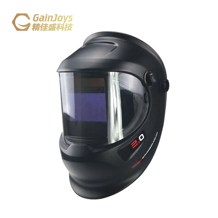 Лидер продаж, автоматический затемненный сварочный шлем, большой экран, 180 вид, настоящий цвет, маска для сварщика на солнечных батареях, 4 дуговых датчика, оптический сварочный колпак