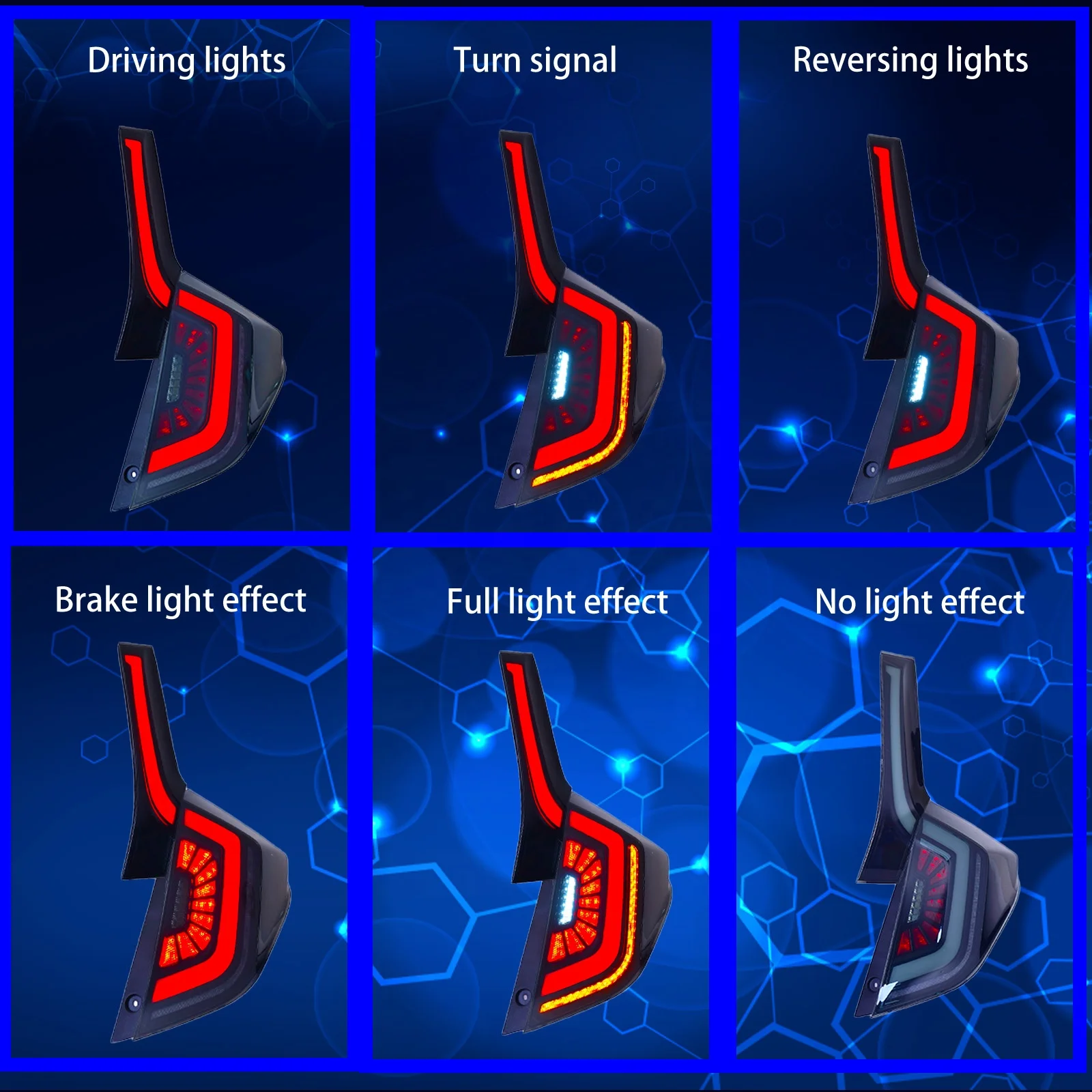 oubiao for Honda Fit third-generation GK5 GK4 GK3 GK5 taillights are equipped with sequential new LED components