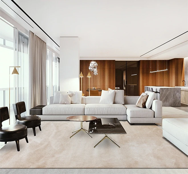 Interior grey retro collection brick design living room large area rug