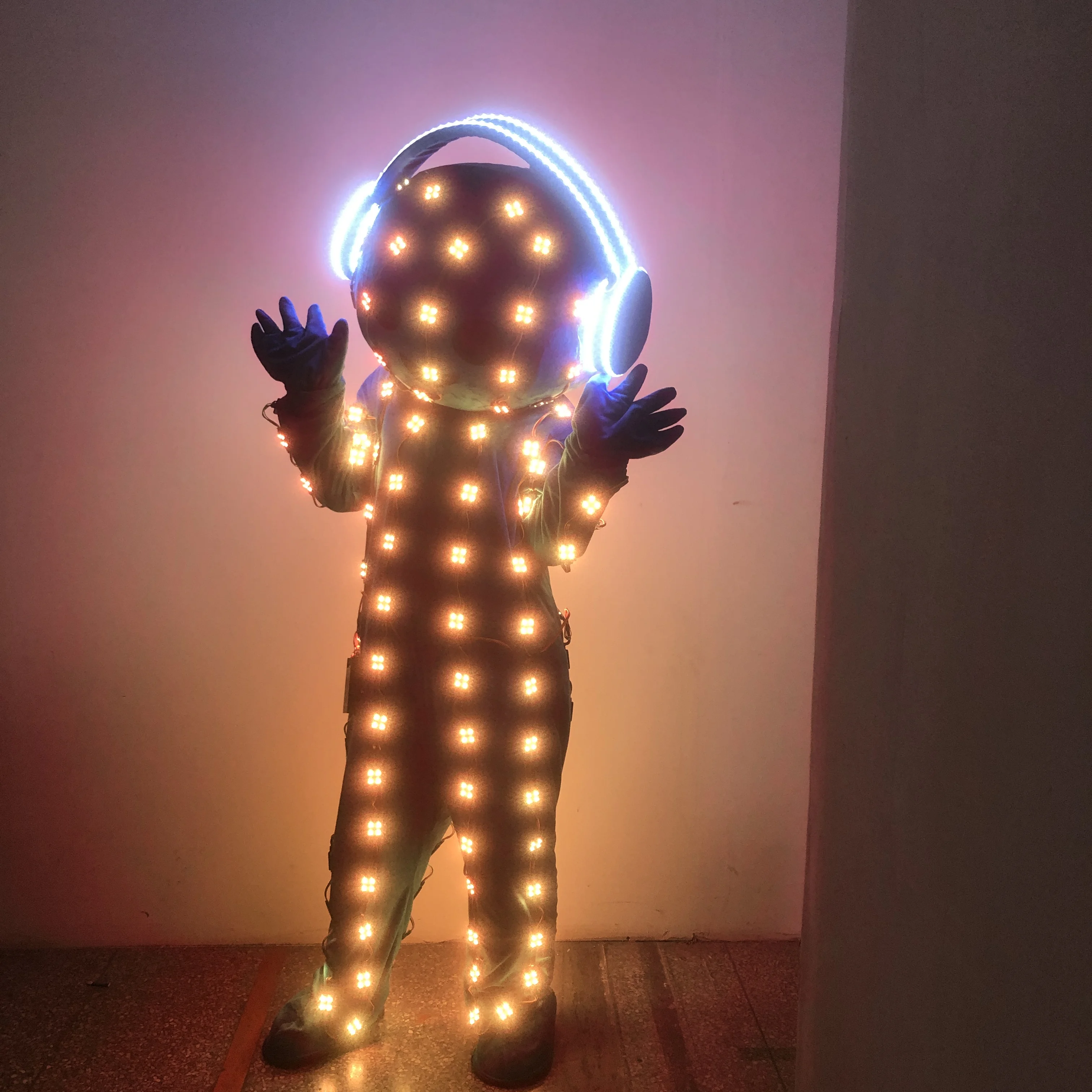 Night Club Party Performance Wear Music Baby LED Dance Costume