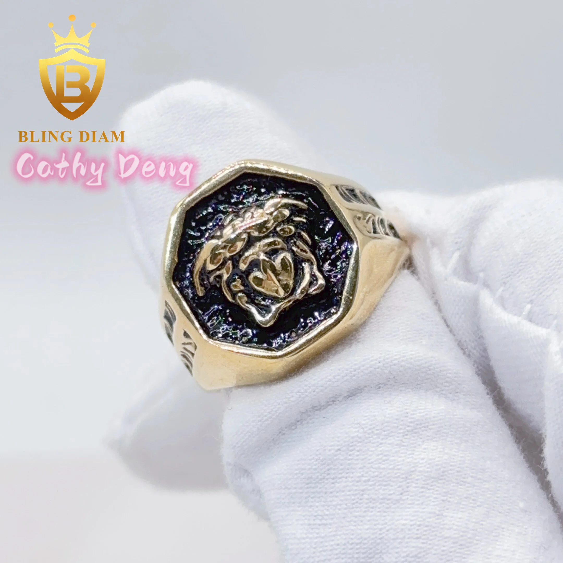 Hot Selling Greek Mythology Ring Wholesale Price 316L Stainless steel Hip-hop Medusa Ring For Men Women