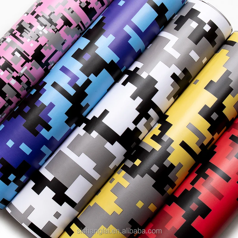SHANLEY Hot Sale 1.52x10m Film Sticker Pink Camo Film Digital Camo Car Wrap Vinyl Wrap Car Pink Camo
