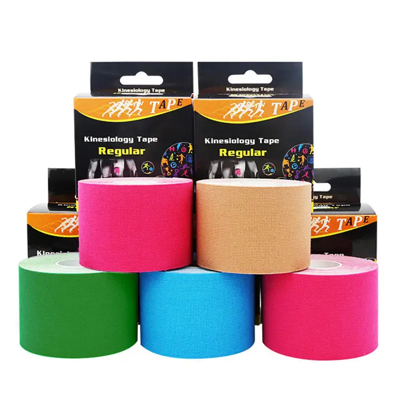 MKAS Logo Face Sports Kinesiology Tape Pre-Cut 5M 5Cm 10Cm Waterproof Purple Precut Muscle TKinesiology ape