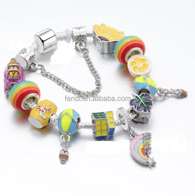 Cartoon dog charm children friendship bracelets candy charm bracelets making charms no tarnish
