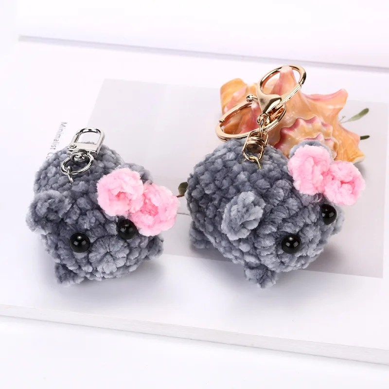 Factory Direct Hot Sale Pet Toys Squeak Sad Hamster Keychain Crochet Handmade Plush Toy Sound Singing Sad Hamster With Sound