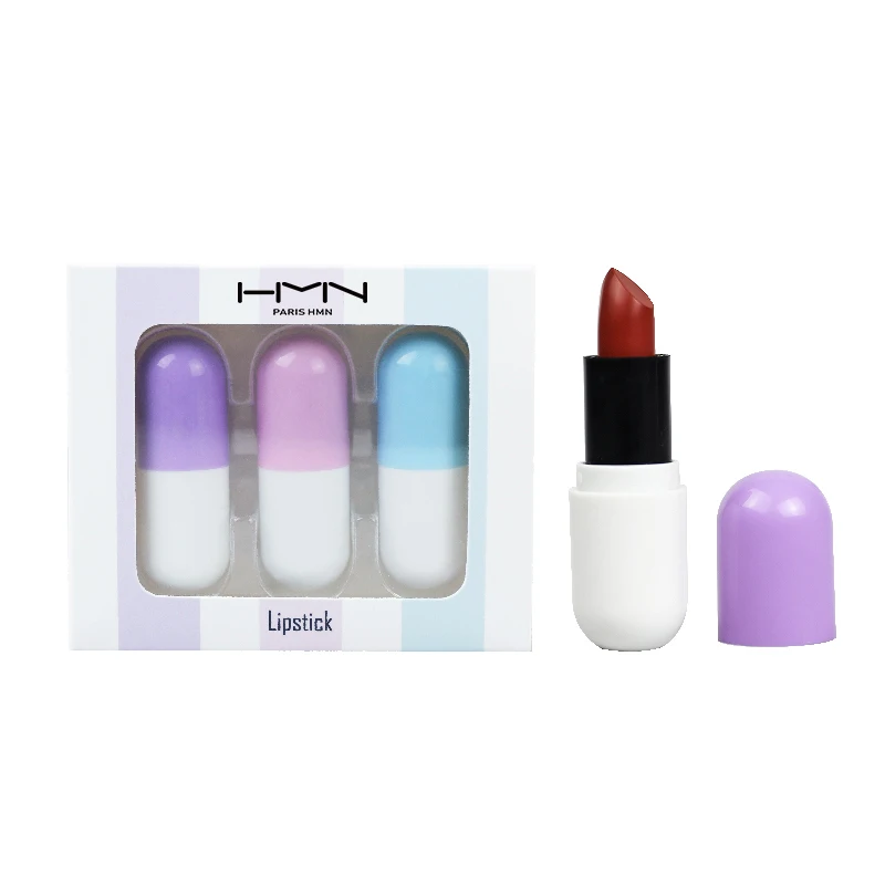 HMN Lipsticks Set Mini Size Long Wear Lipstick Matte Little Lipstick Capsule Set