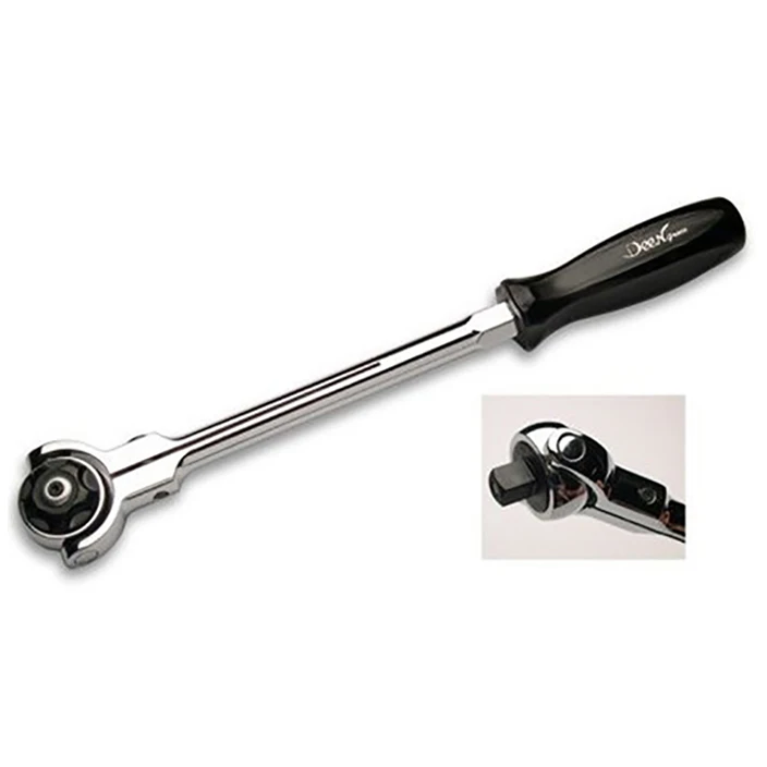 Heavy Duty Adjustable Combination Wrench Tool Set -DEEN Swivel Rachet Handle Compact Head