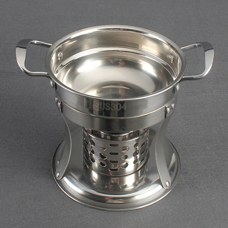 Multi-purpose Stainless Steel Alcohol Stove Small hotpot set Food Grade Metal Chafing Dish