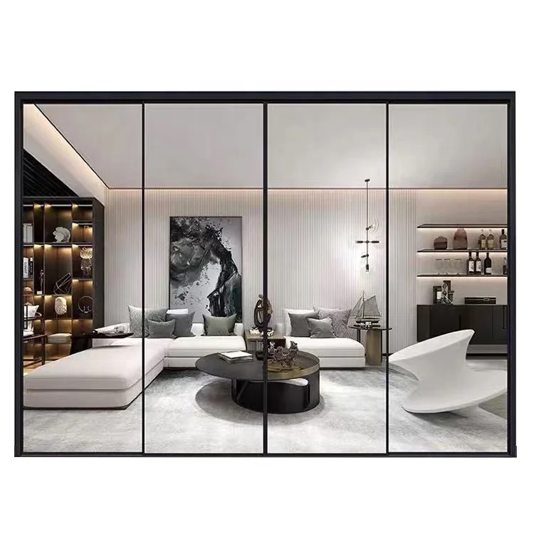 Manual soundproof automatic hdsafe european multi patio lift and crittal glass system aluminium design double slide screen door