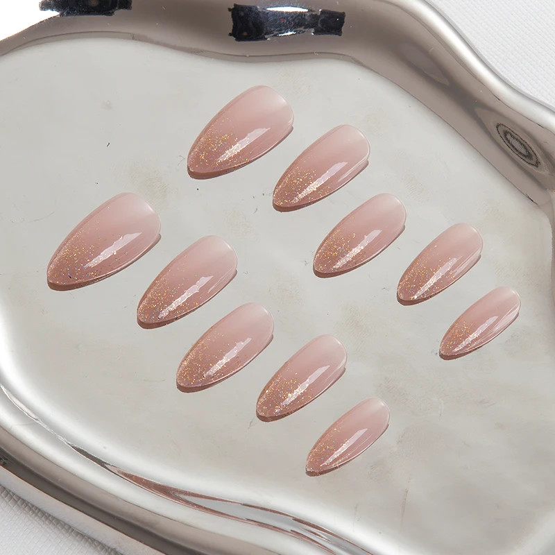 Top Trending Nail Supplier Wholesale Price INS Designed Full Cover Oval Fingernails Faux Ongles Press on Nails