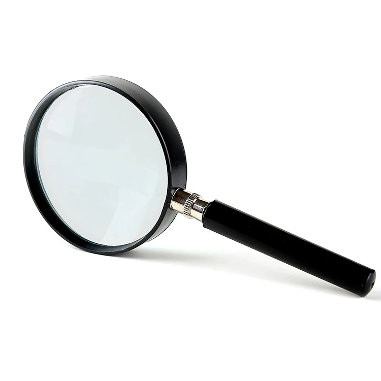 75mm Semi-metal Portable Handheld Reading Magnifier Glass Lens Magnifier Wholesale