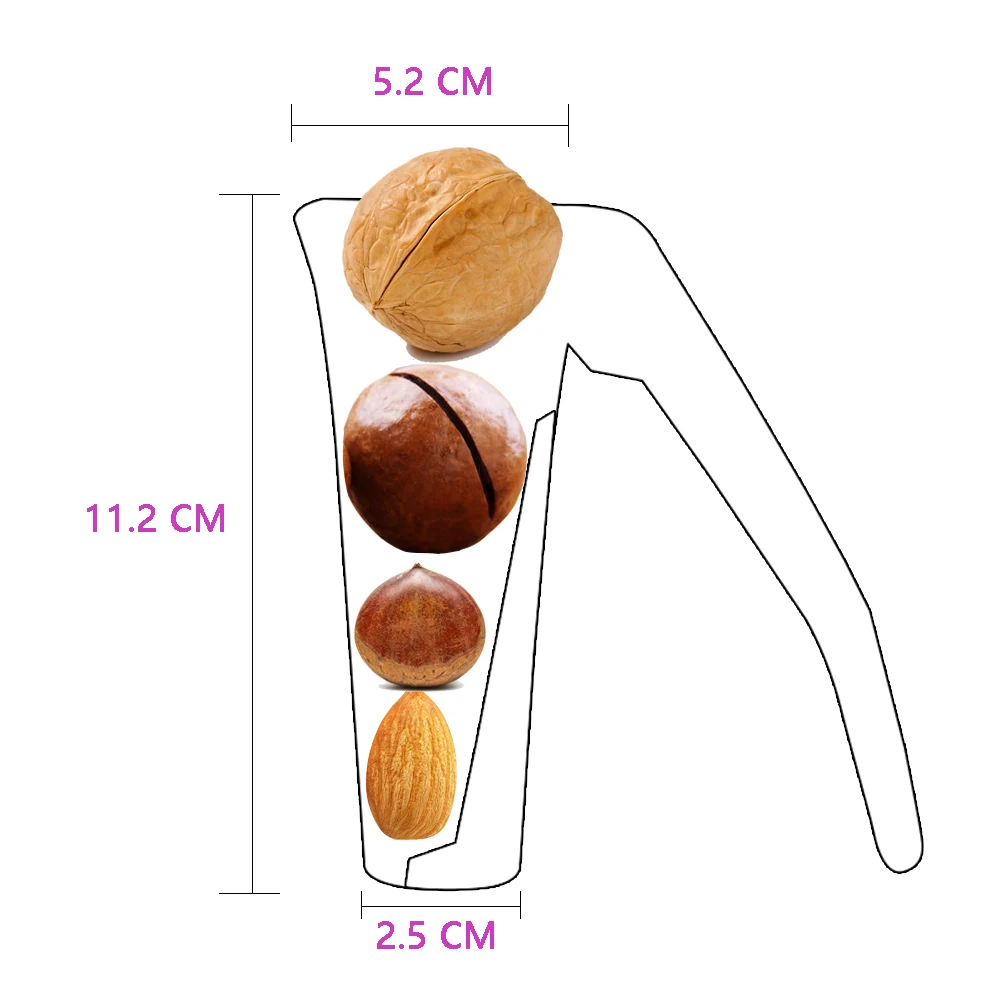 5 in 1 Almond Nut Pecan Nuts Nutcracker Zinc Alloy Nut Opener Sheller Kitchen Tool Hazelnut Walnut Pliers Sheller