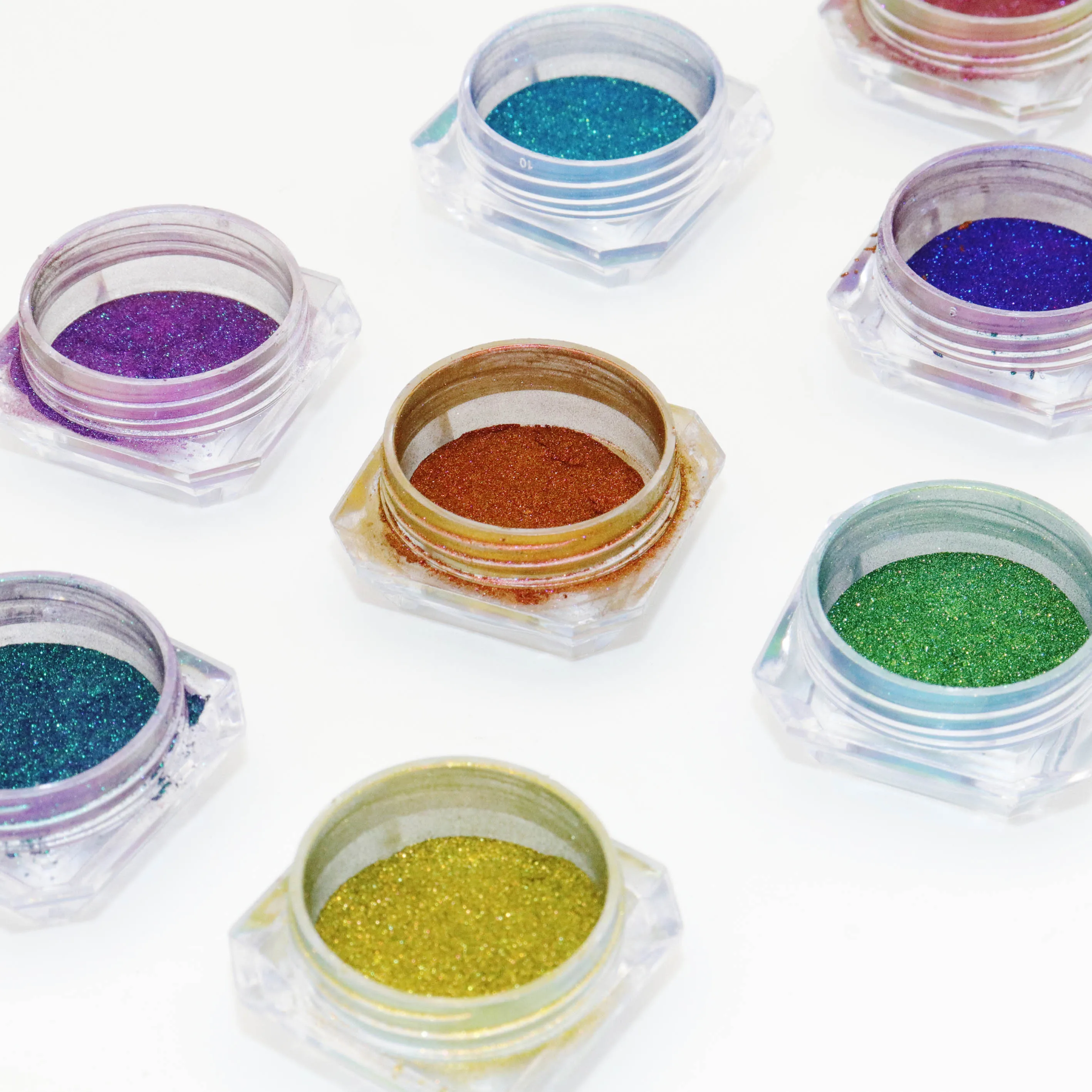 Private Label Cosmetic Grade Chrome Chameleon Eyeshadow Pigment Loose Duochrome Eye Makeup Powder Versatile Skin Featuring Metal