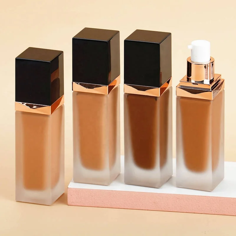 Full Coverage Liquid Foundation Private Label Face Makeup Matte Foundation Waterproof Long Lasting with SPF15 Foudnation
