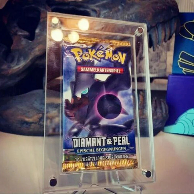 Акриловая бустерная упаковка Витрина коробка Pokemon карточная рамка держатель акриловая торговая карточка игровой дисплей