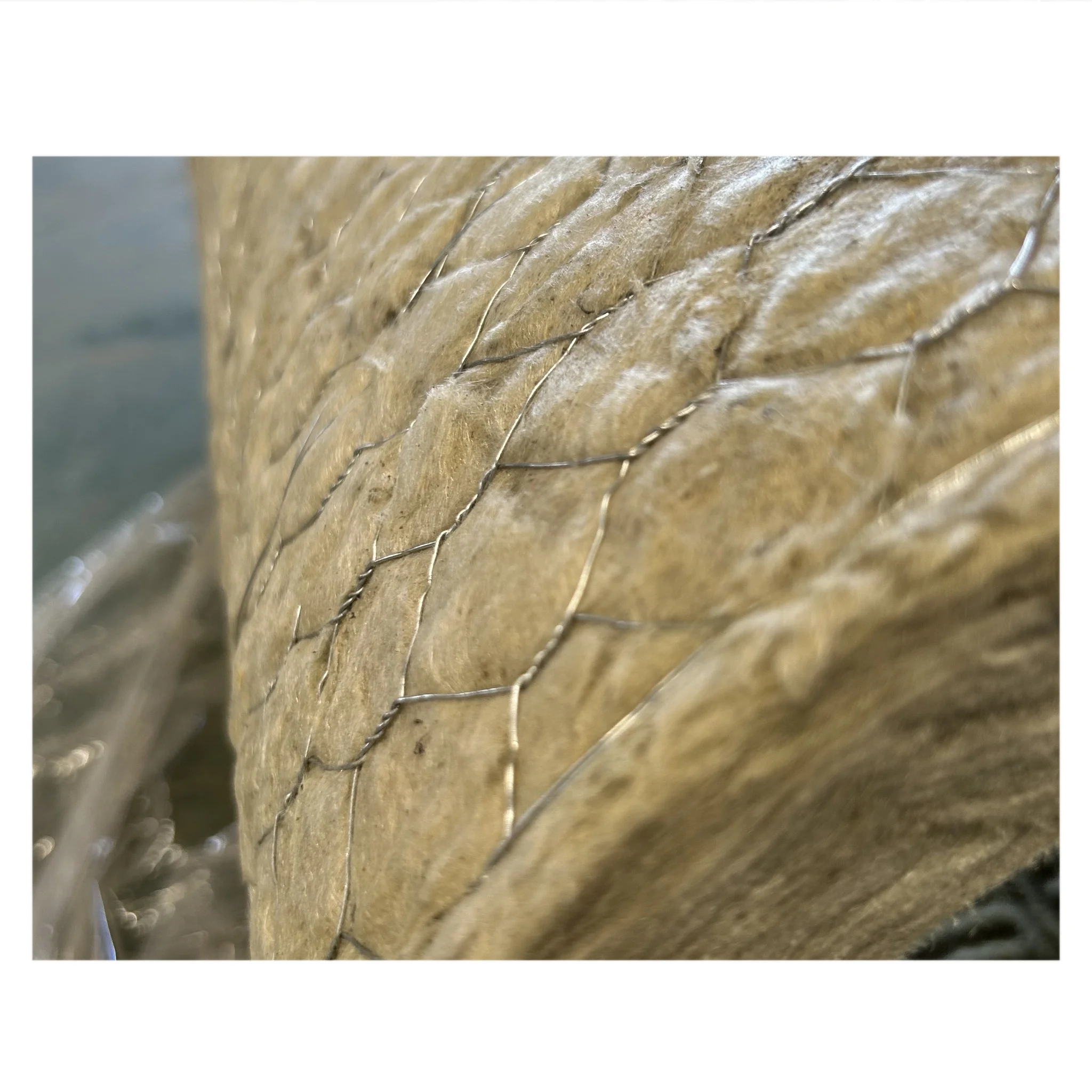 ISOKING 6m Length Rock Wool Blanket with Wire Mesh Mineral Wool for Industrial Project