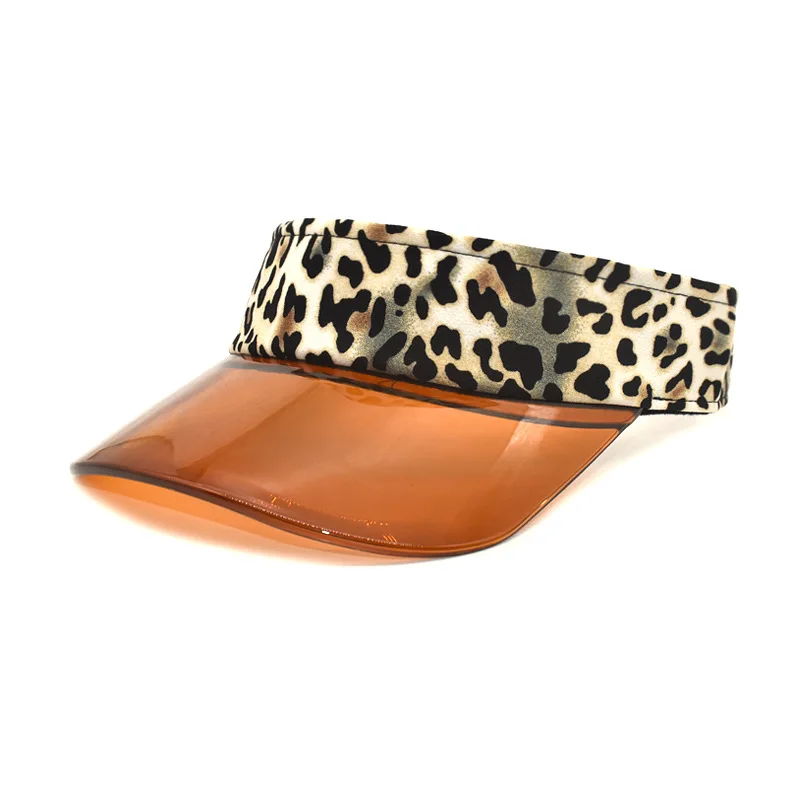 OEM wholesale leopard print japan korea style sun protection breathable shading summer spring gorras visor hat for women