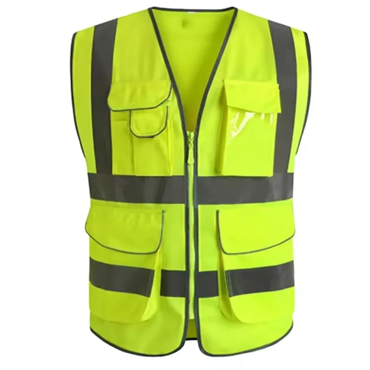 ANSI Class 3 Reflective Safety Clothing Hole Long Sleeved Construction Jacket High Visibility Strip Work Security Safety Vest