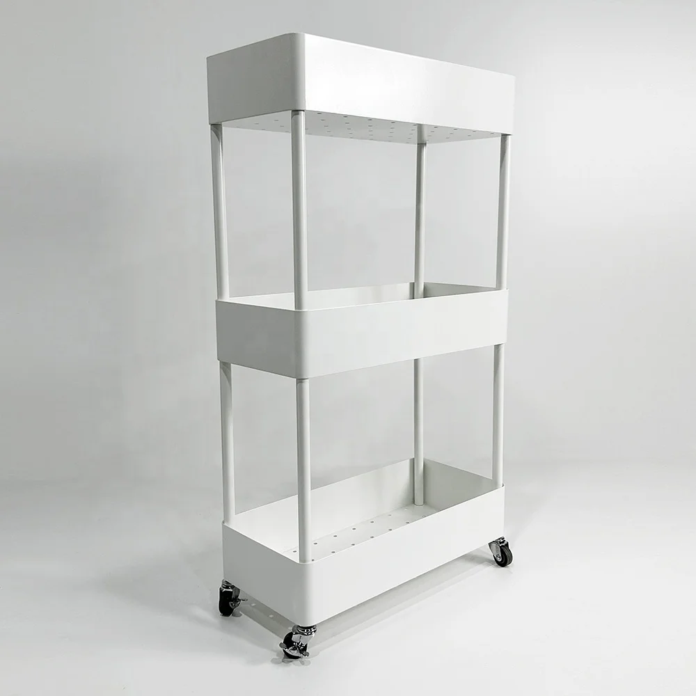 Most Popular Gap Utility Storage Trolley Bathroom 3 Tier Slim Storage Carts For Kitchen Living Room Tight Spaces Narrow Gap