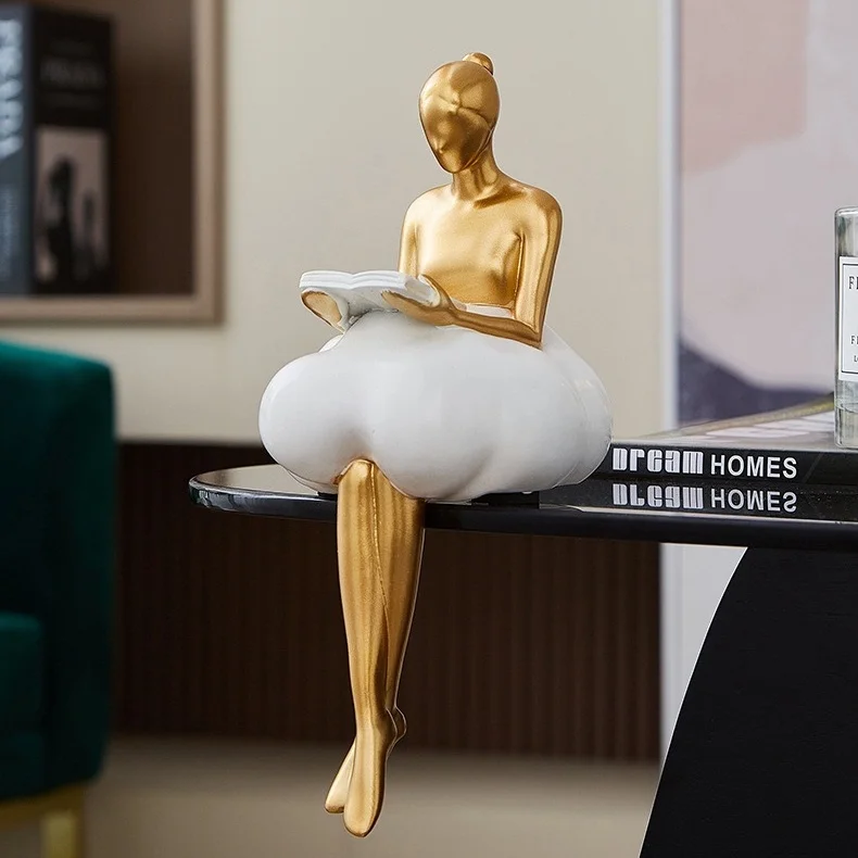 New clouds girl living room resin crafts character ornaments ballet dance studio store decoration housewarming gift resin gifts