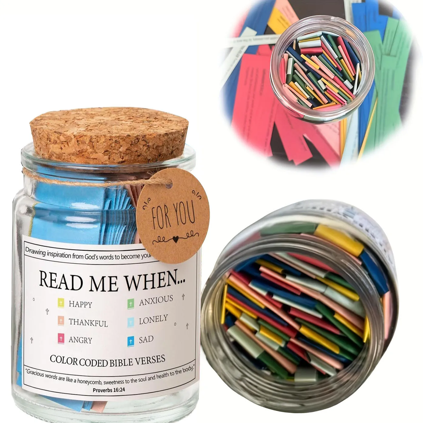Bible Verse Jar Read Me When Bible Verses Jar Christian Gifts for Women Birthday