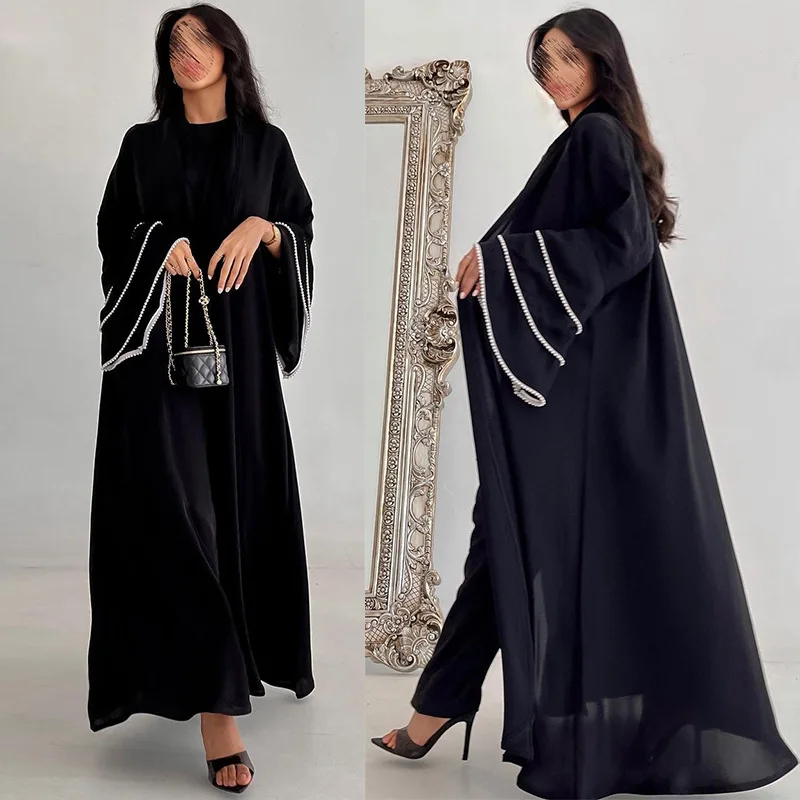 Middle east  hot sale pray Glory abaya belted  women 2022 new style Glory muslim dress
