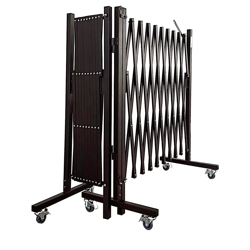 Super mall guard Indoor shop outdoor garden use iron aluminum Security Expandable Folding factory direct flexible sliding gate
