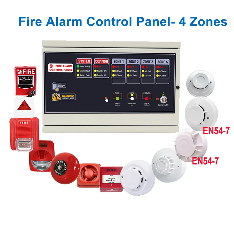 Fire Alarm Manufacturers  1/2/4 ZONE  Conventional Fire Alarm System Alarm System