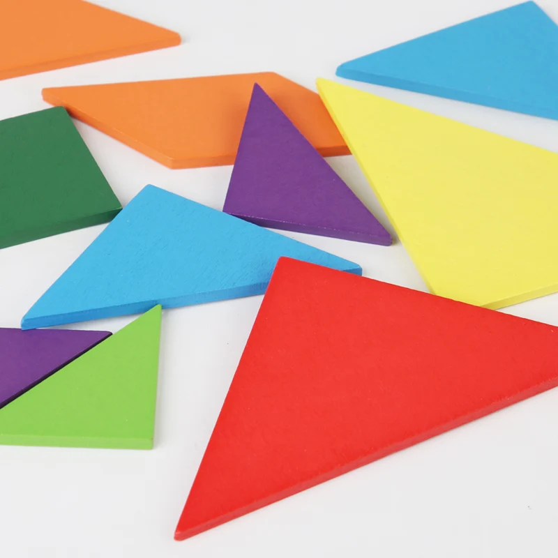 Montessori Two-piece Building Blocks Jigsaw Puzzle Games Color Shape Cognition Educational toy for children