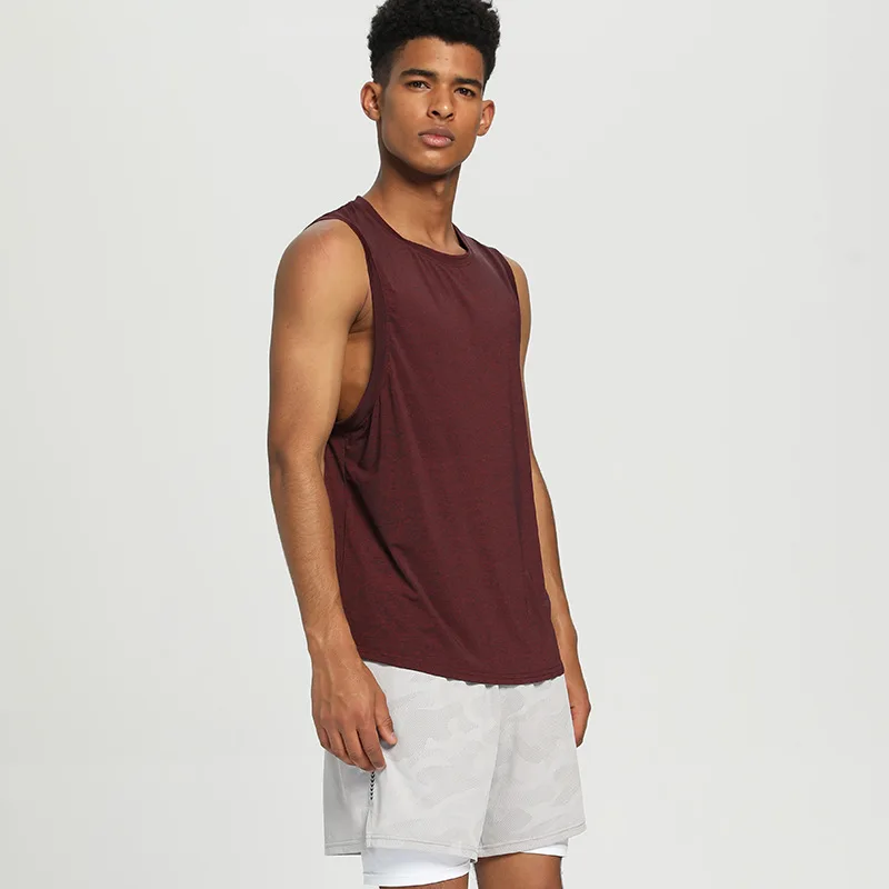 High Quality Custom Logo Breathable Sleeveless Sport Vest Soft Quick Dry Fitness Gym Workout Tank Tops For Men