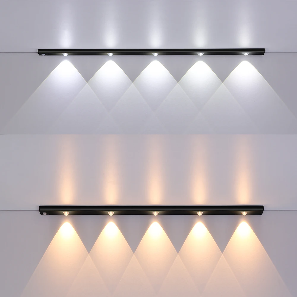 Внутреннее освещение с регулируемой яркостью на батарейках кухонный шкаф светодиодный датчик движения света