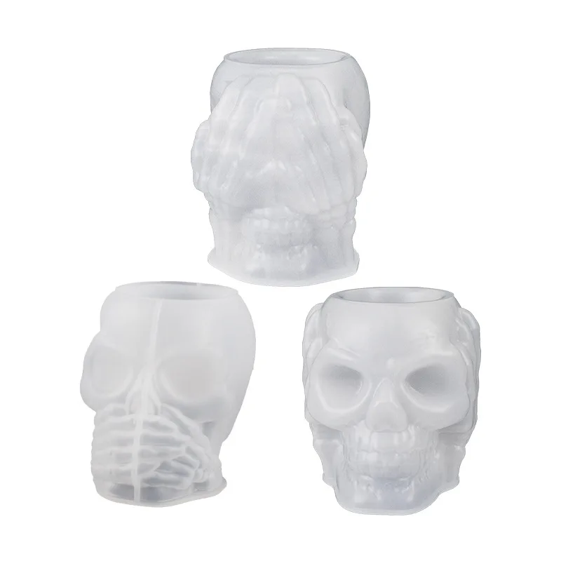 Rawmand Halloween Skull Resin Silicone Molds Epoxy Resin Mold for Halloween decorate Silicone Molds DIY Art Craft Ornament