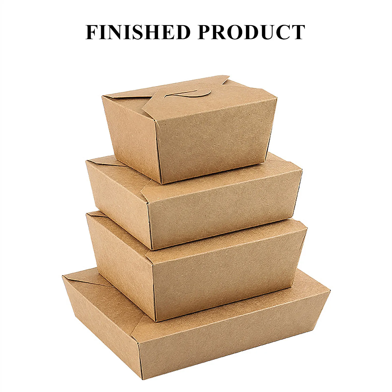 High Quality Manufacturers Biodegradable Takeaway Food Packaging Paper Boxes Customized Kraft Lunch Box Food Grade Container
