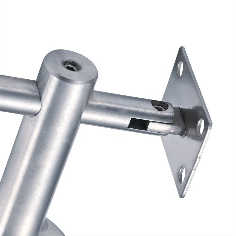 China manufacturer Casting Stainless Steel Glass Mounted Handrail Bracket glass door support
