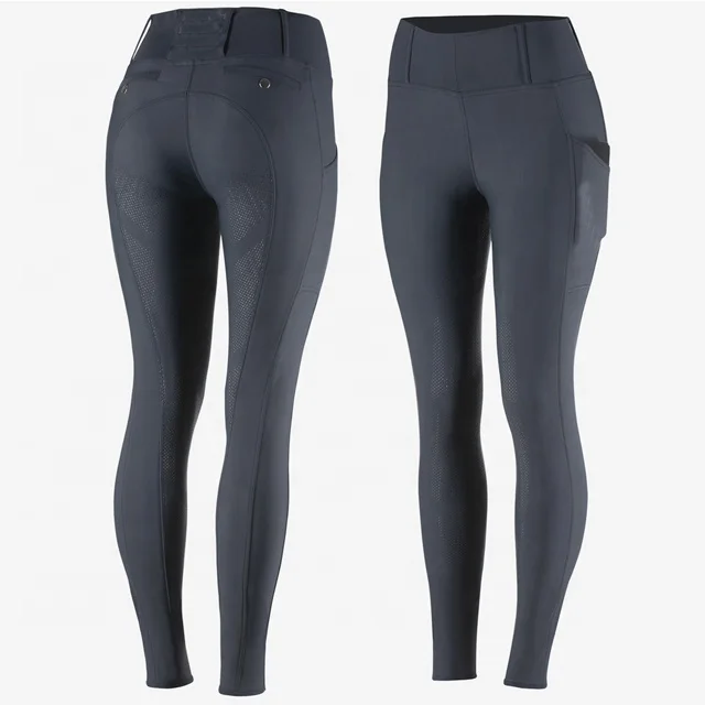 Женские брюки для верховой езды бриджи на все сиденья с карманами и эластичным низом спортивные высокой