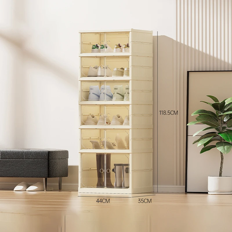 Nine floors New large size Hot sale plastic stackable shoe storage box for home organization Transparent shoe rack