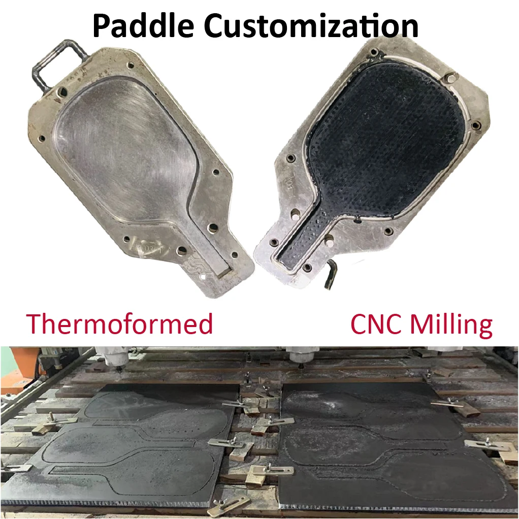 High quality Graphite surface 3K 18K texture 10 13 14 16mm thickness full raw carbon fiber pickleball paddle rackets